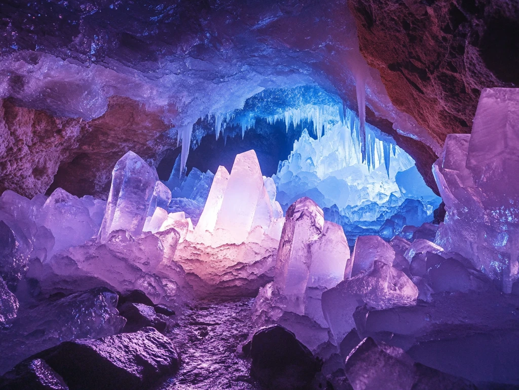 发光冰洞