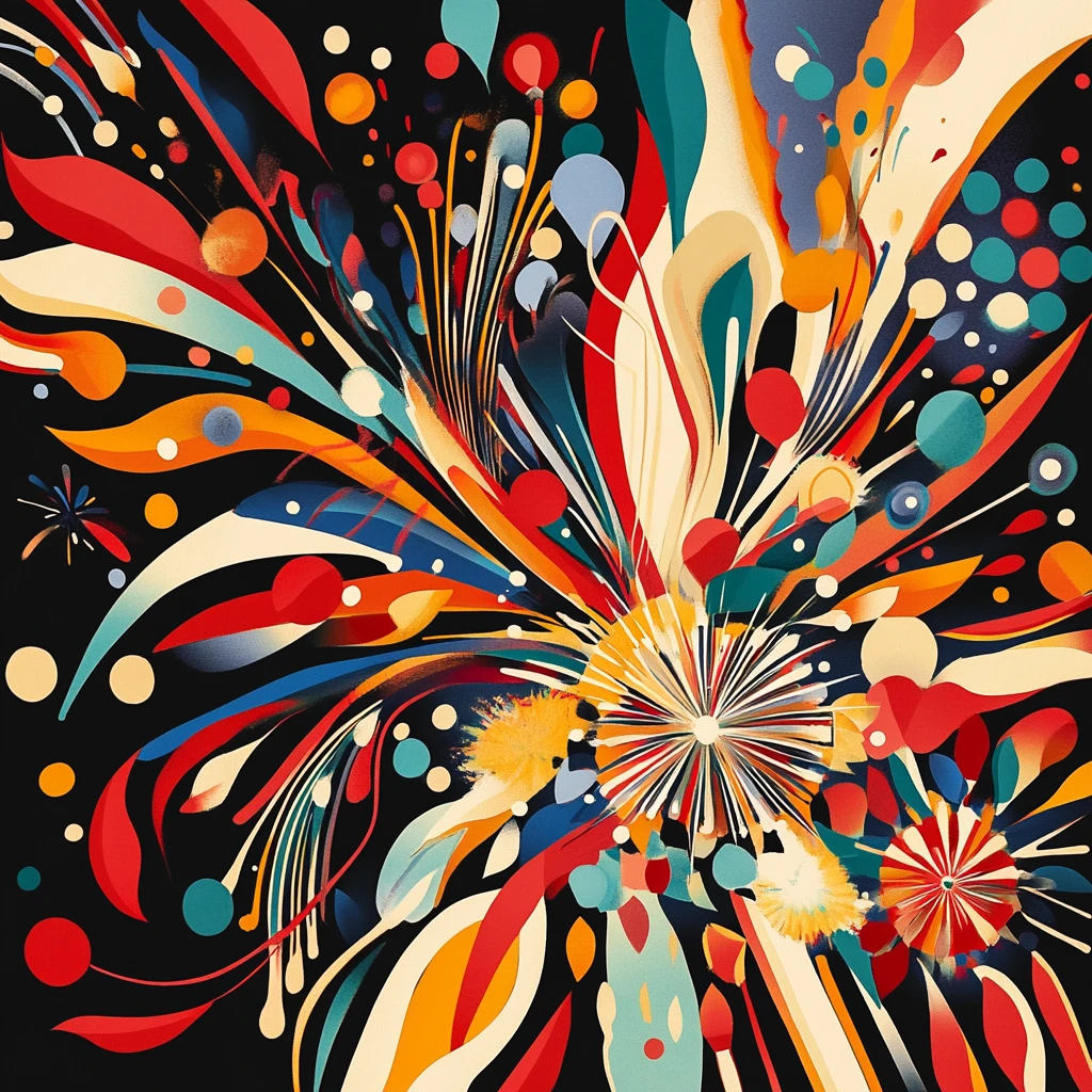 炫彩图案发散背景