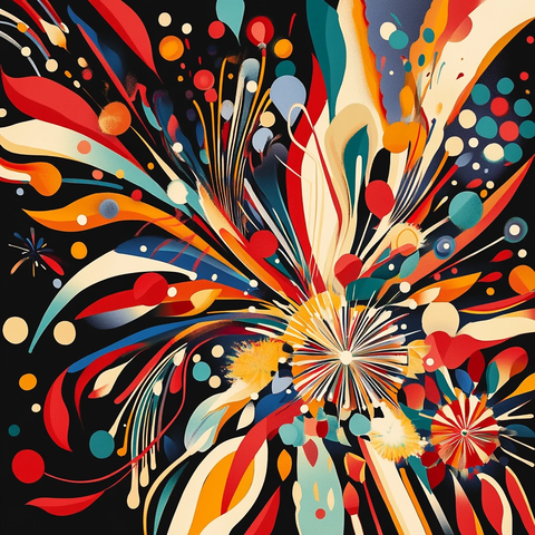 炫彩图案发散背景