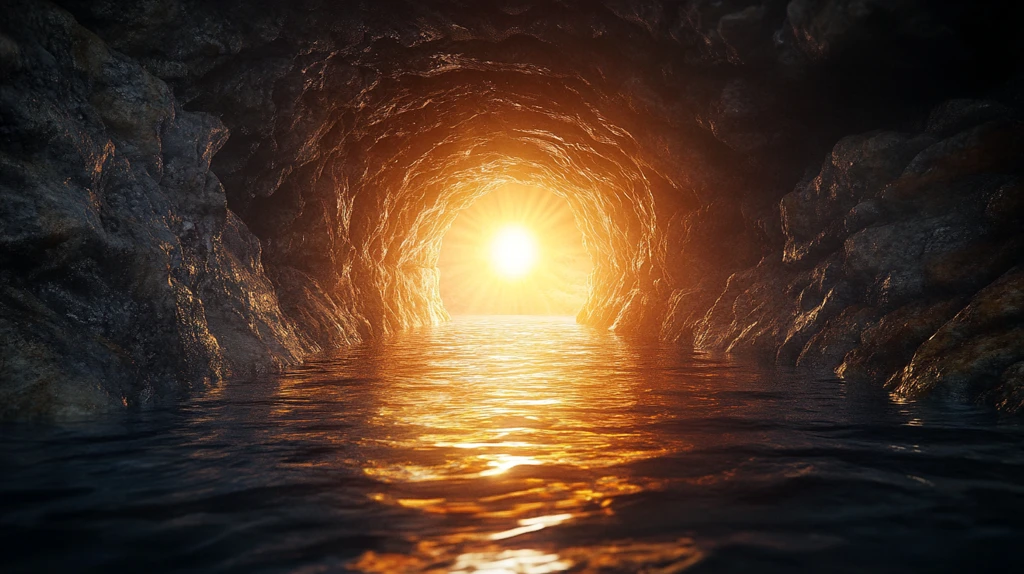 透光的山洞