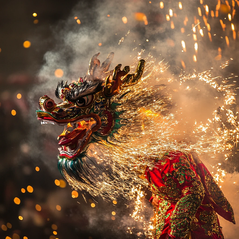 炮龙节舞龙
