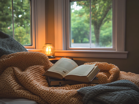 卧室看书
