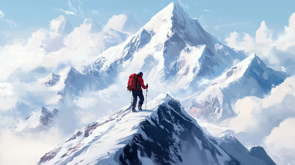 珠穆拉玛峰插画