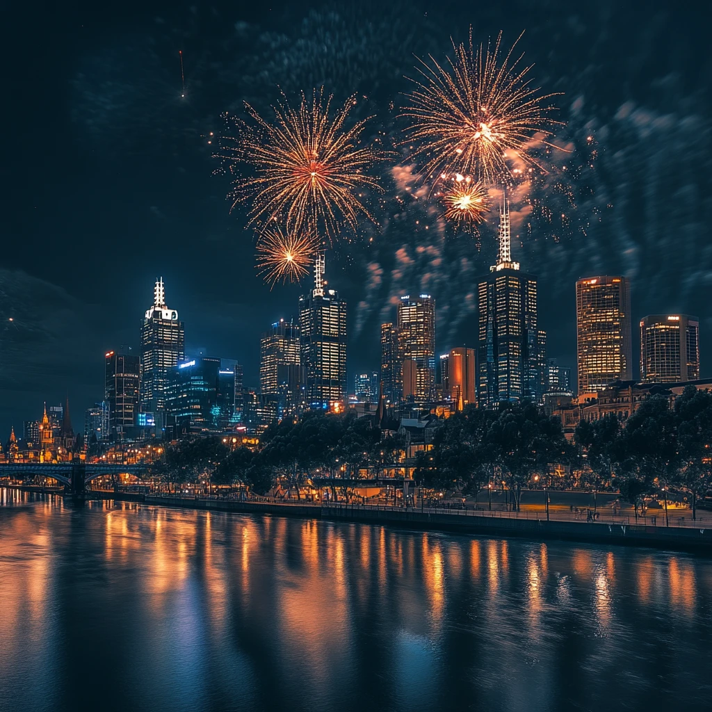 城市天际线夜景