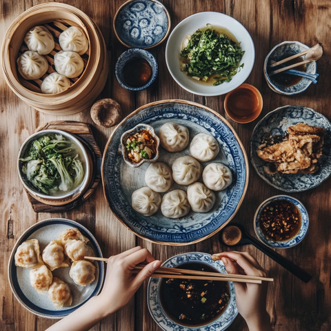 小笼包汤包面餐