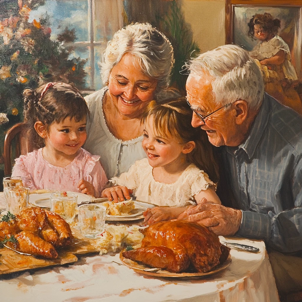 家庭的感恩节大餐