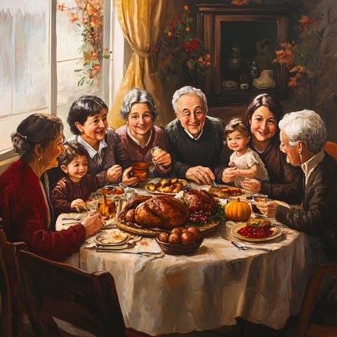 感恩节家庭团聚