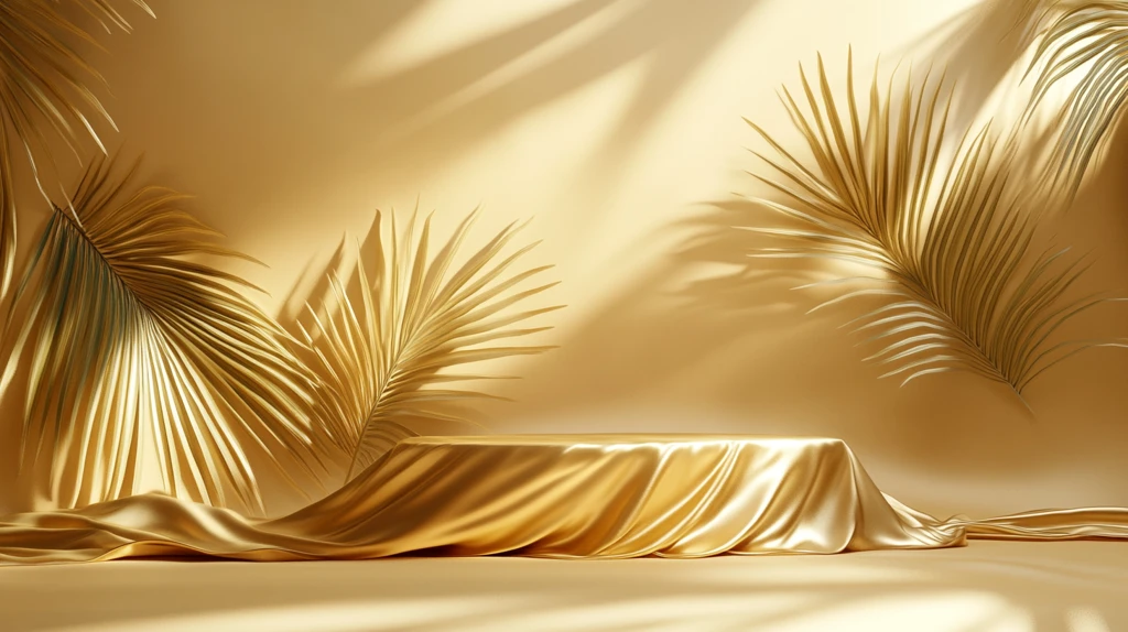 金色线条意境背景墙轻