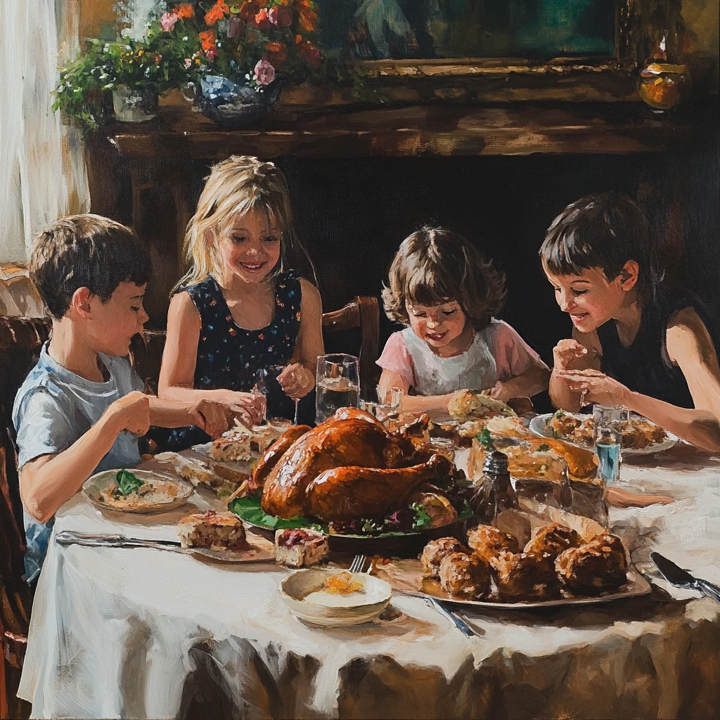 家庭的感恩节大餐
