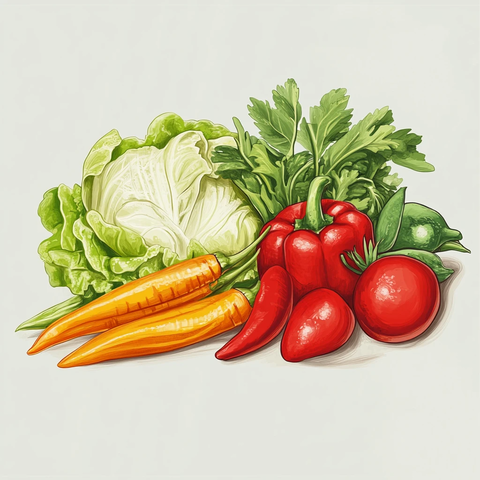 手绘蔬菜素材
