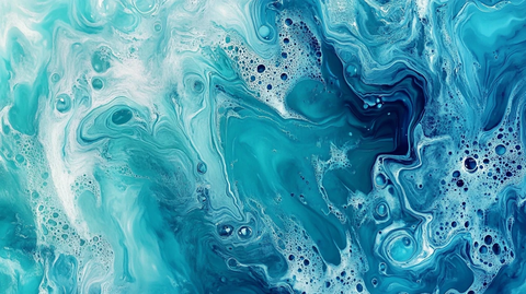 蓝色流体创意抽象画
