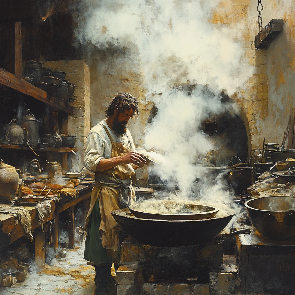 土灶台农村生活场景