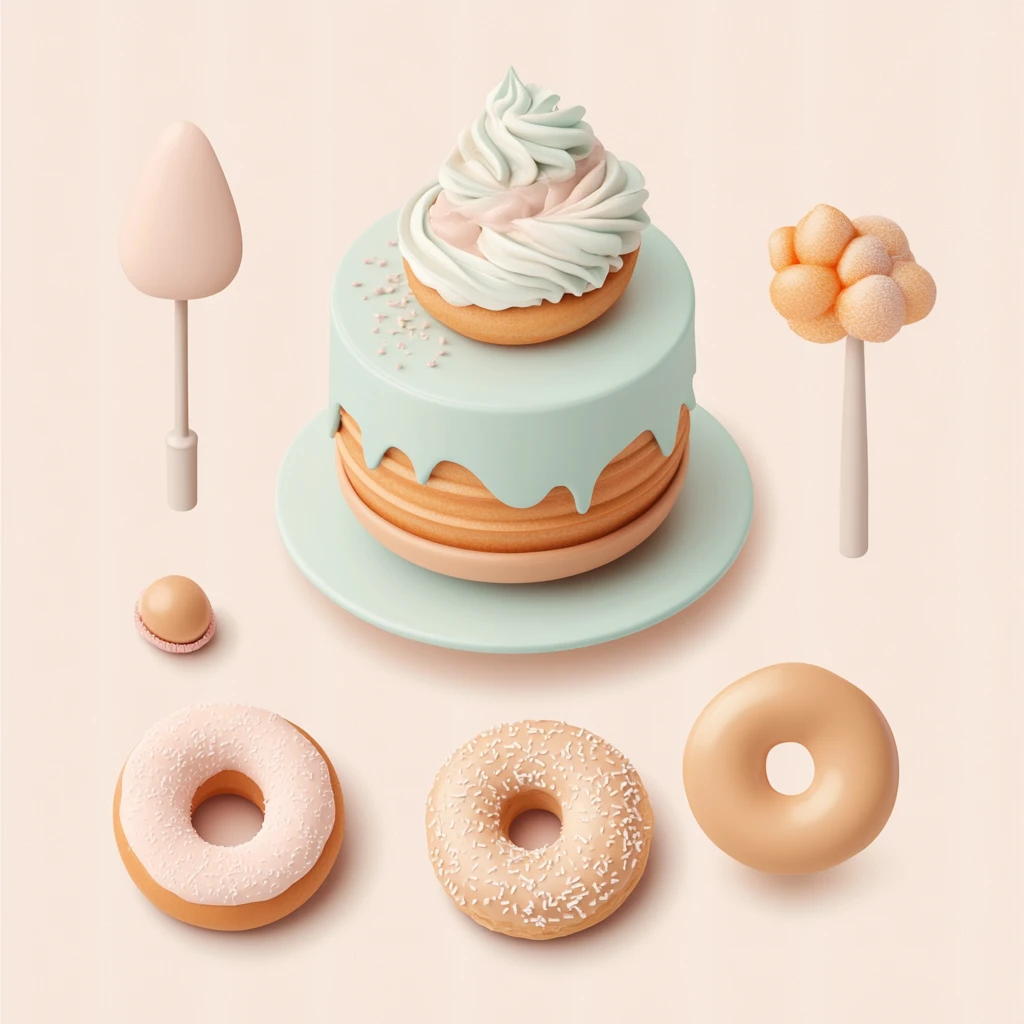 甜甜圈原创素材