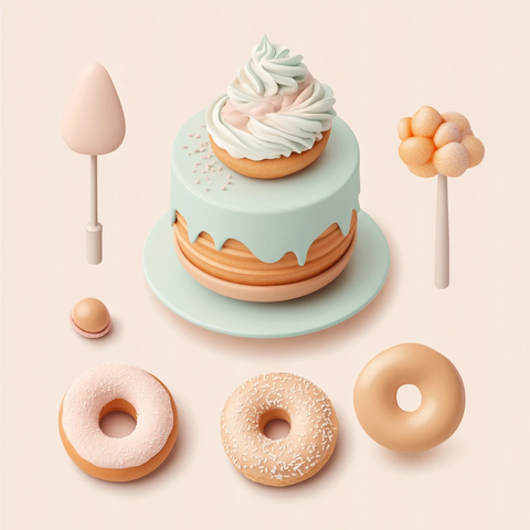 甜甜圈原创素材