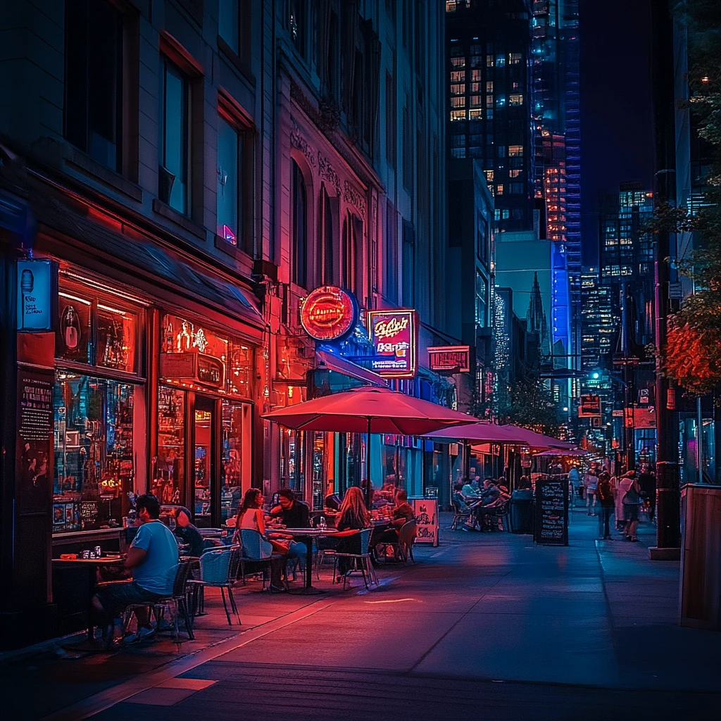 澳洲墨尔本街头夜色