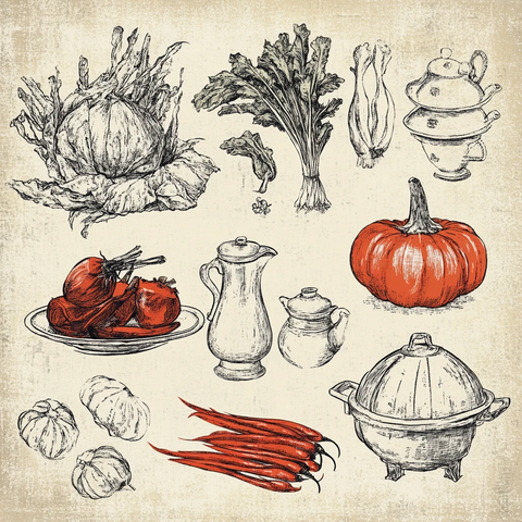 食材手绘
