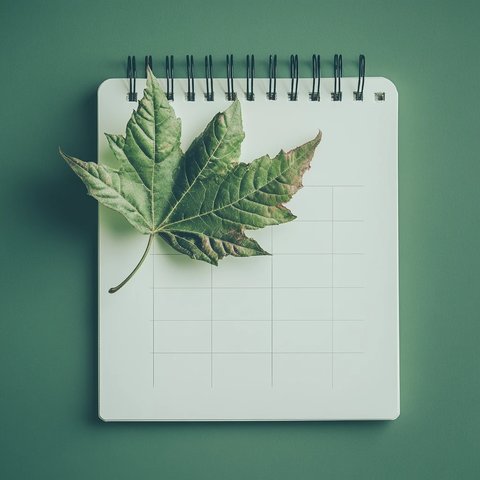 树叶台历