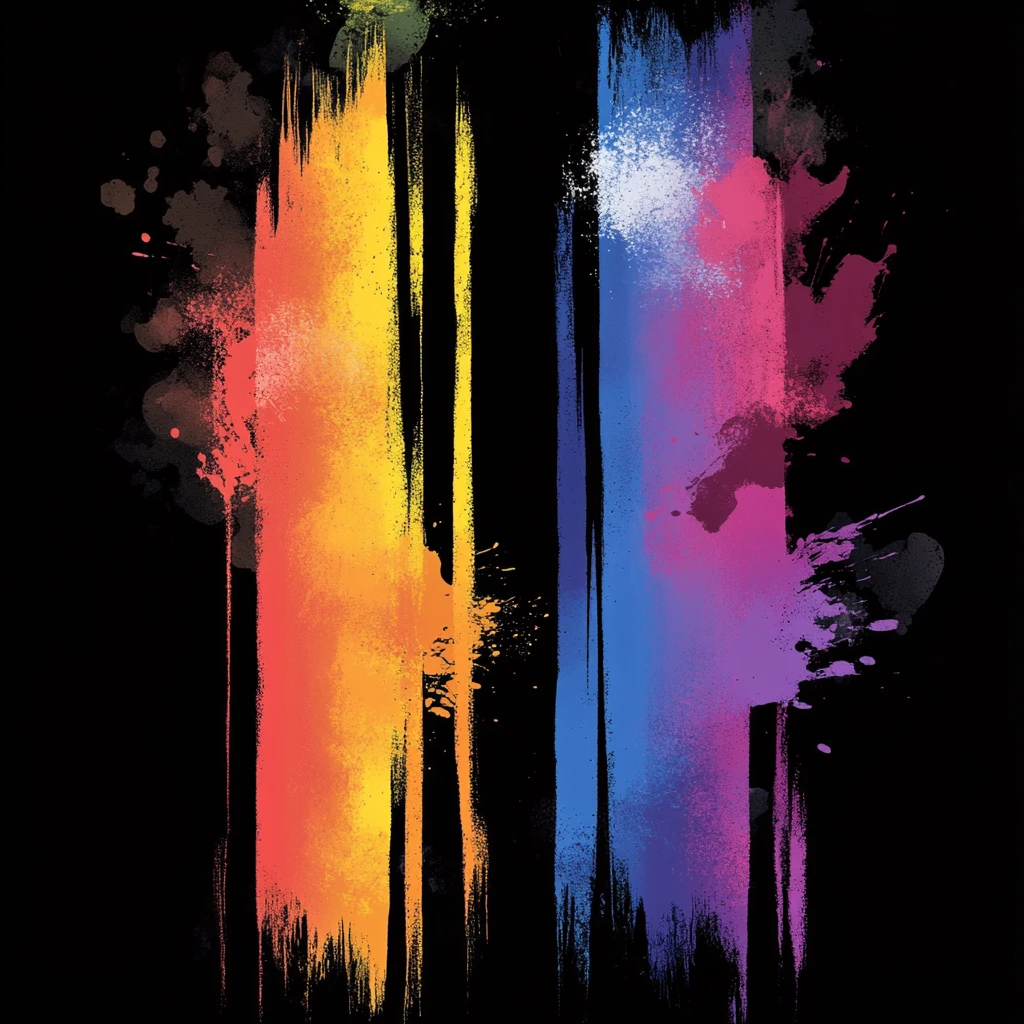 现代炫彩背景笔刷肌理