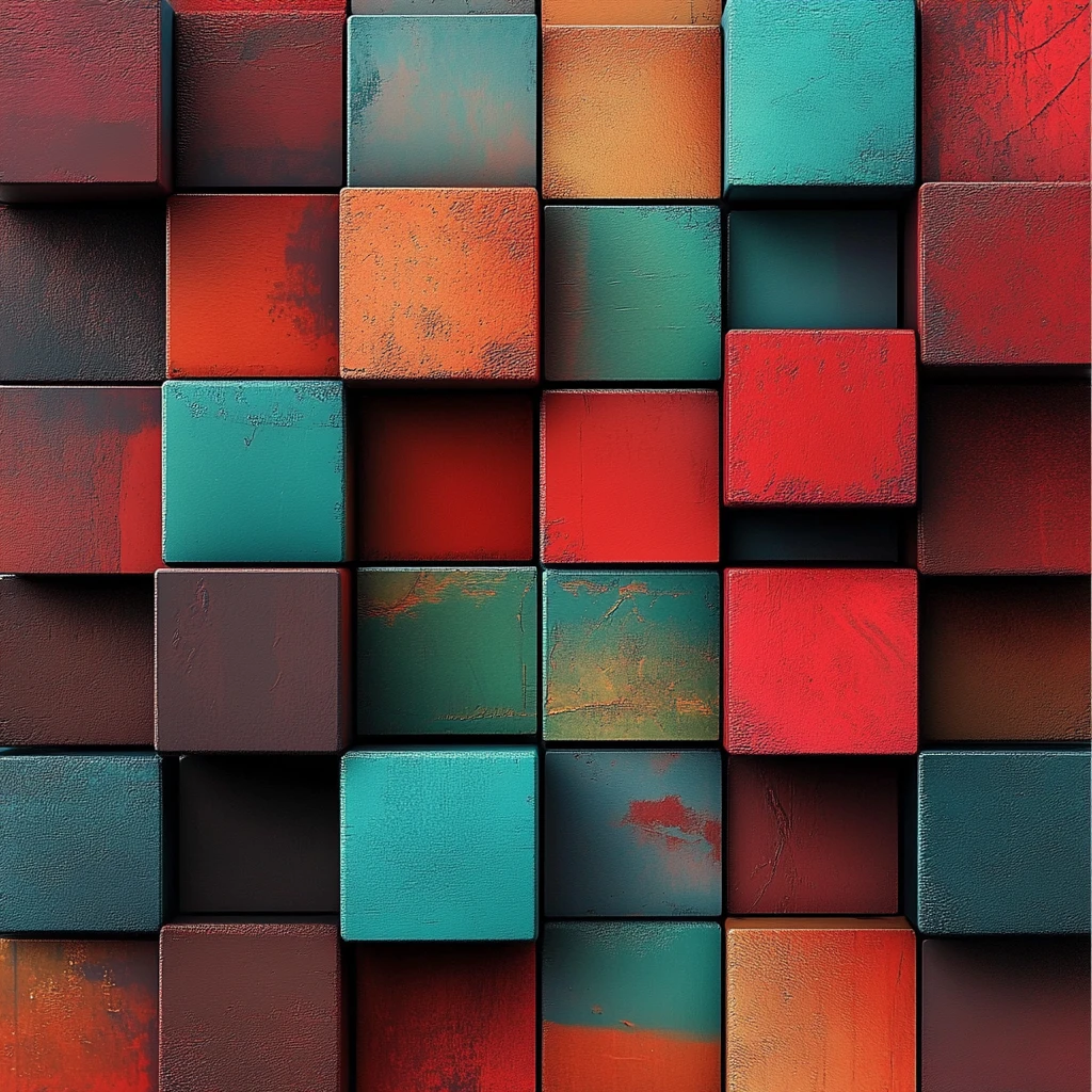 红色马赛克素材