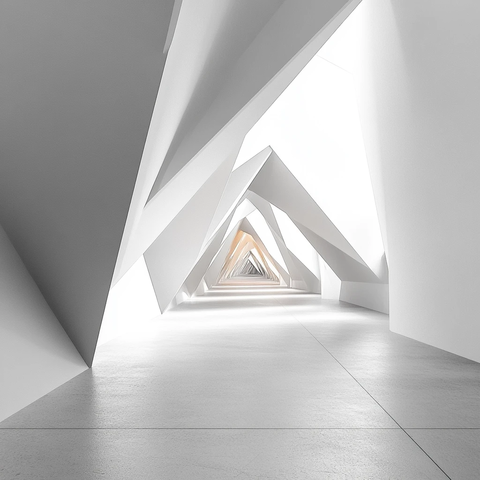 金字塔形展厅效果图