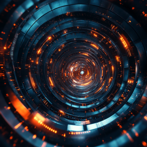 环形立体科技背景