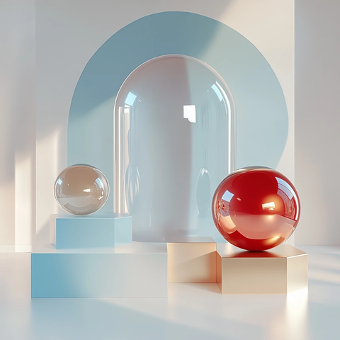 红色球体创意场景