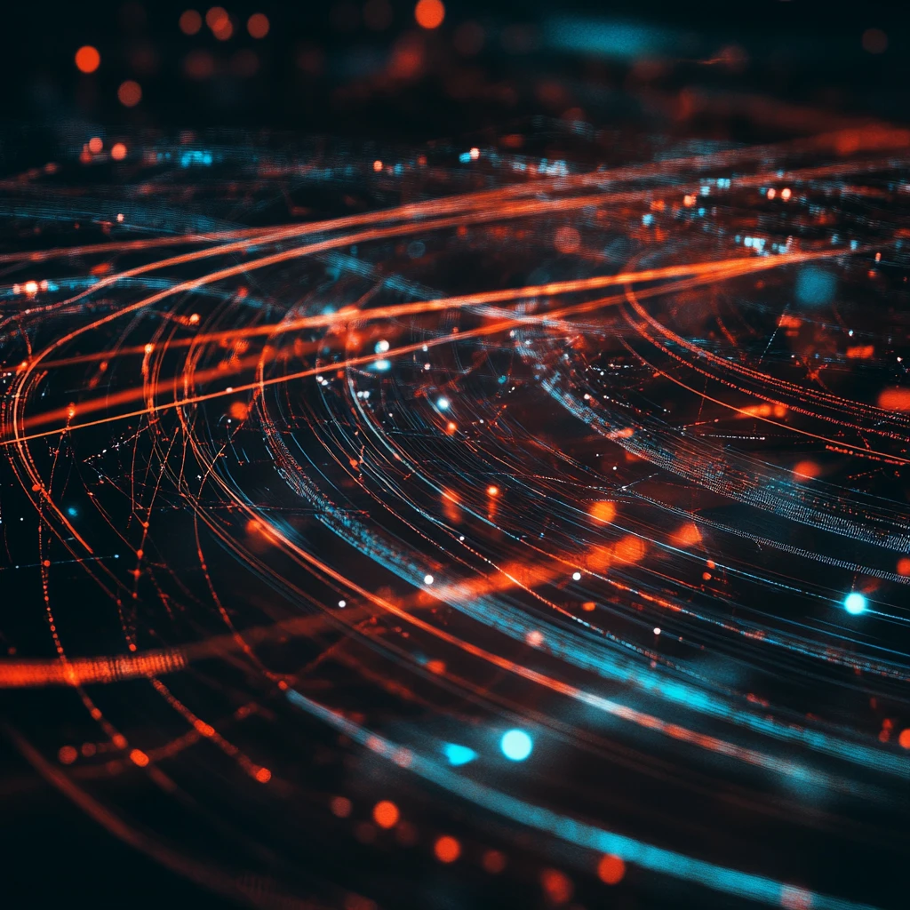 橙色科技信息网络光线