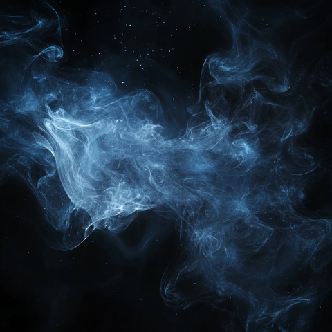 蓝色线条烟雾波浪