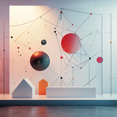 圆球几何装饰画