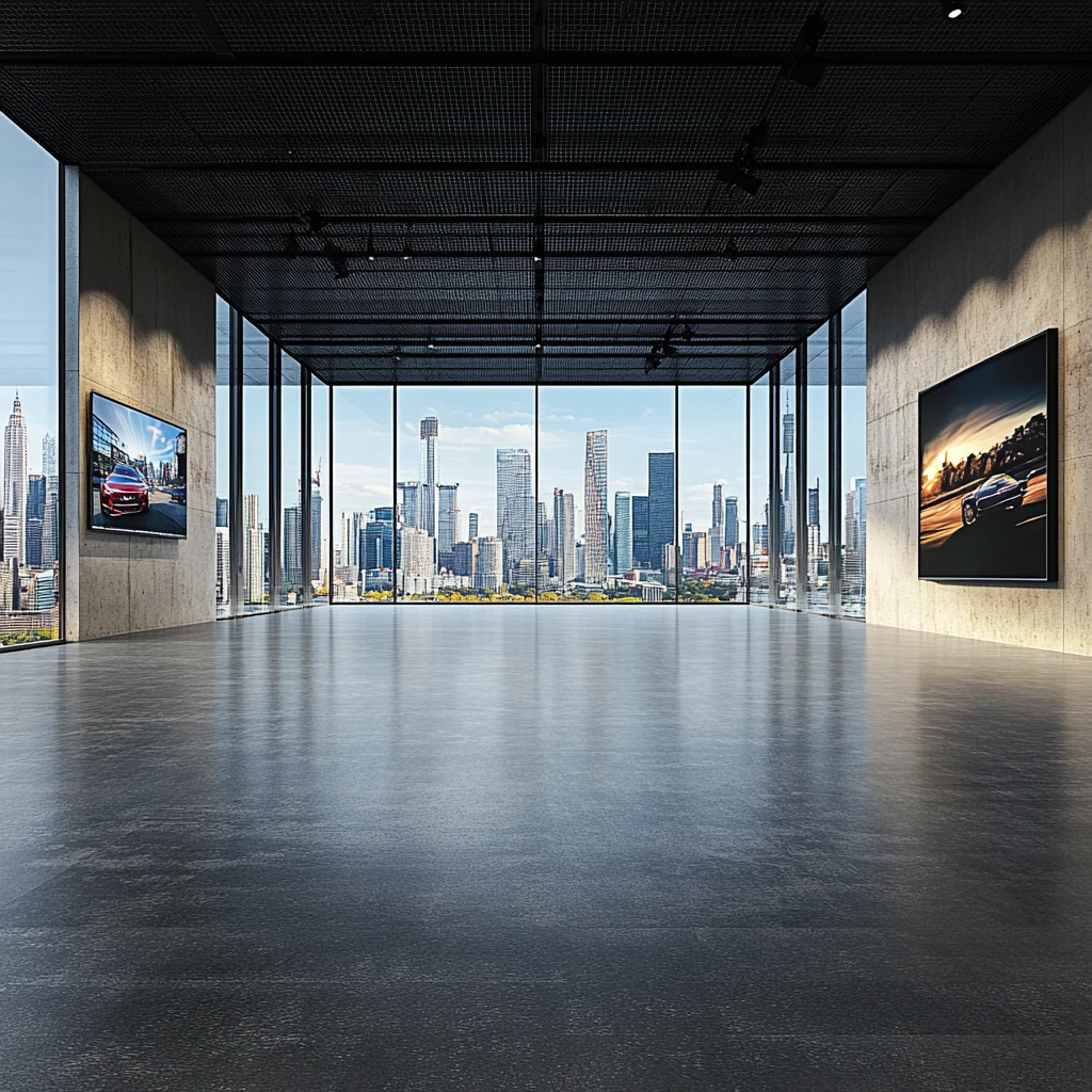 城市缩影展厅背景