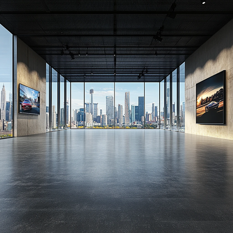 城市缩影展厅背景