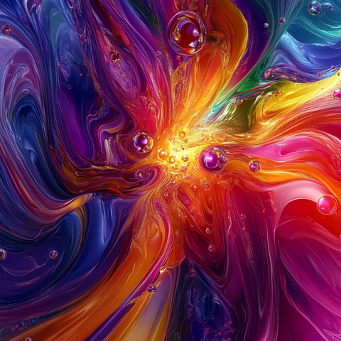 彩色液化抽象图