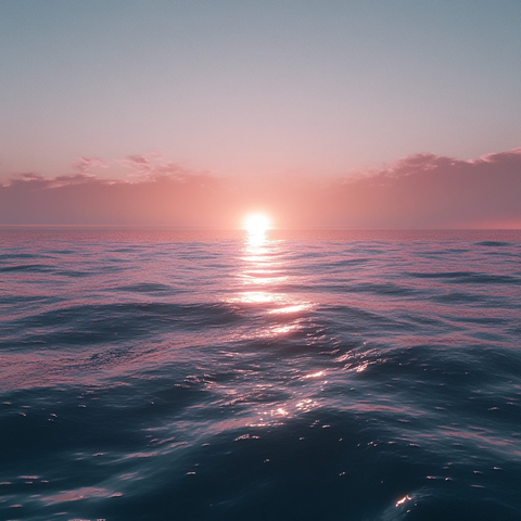 太阳落山海平面海洋