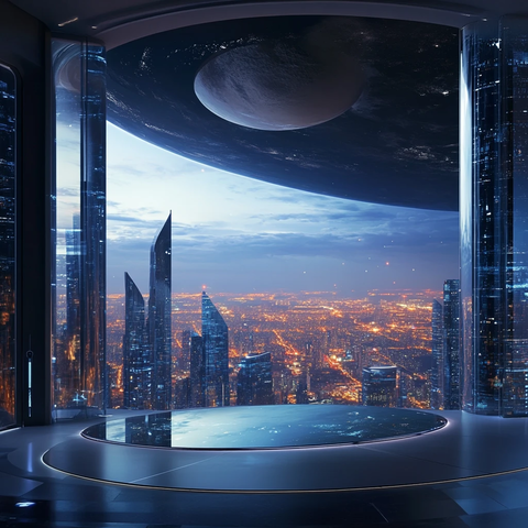 科幻场景科幻海报背景