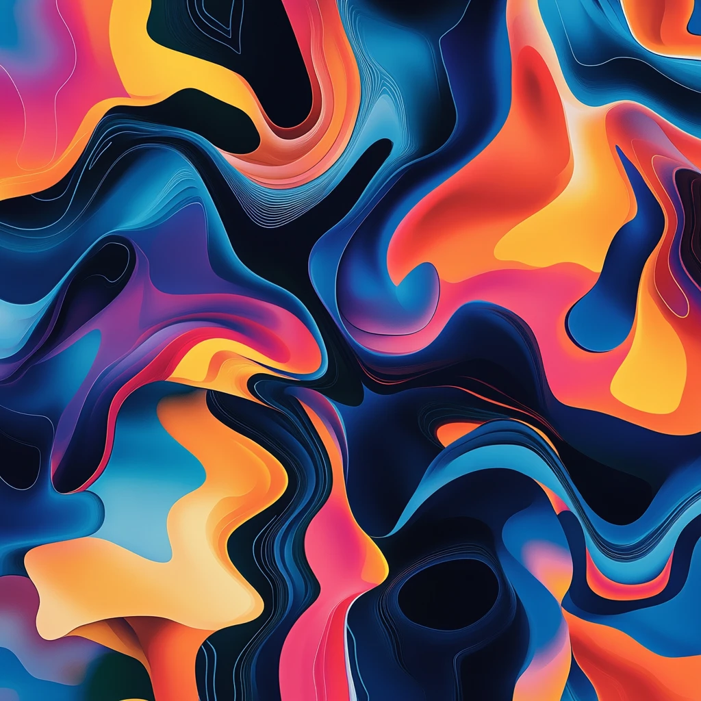 肌理彩色流体背景