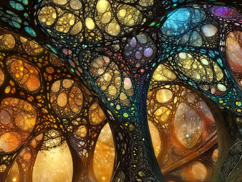 抽象线条虚幻朦胧幻影