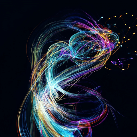 炫彩动感线条装饰画