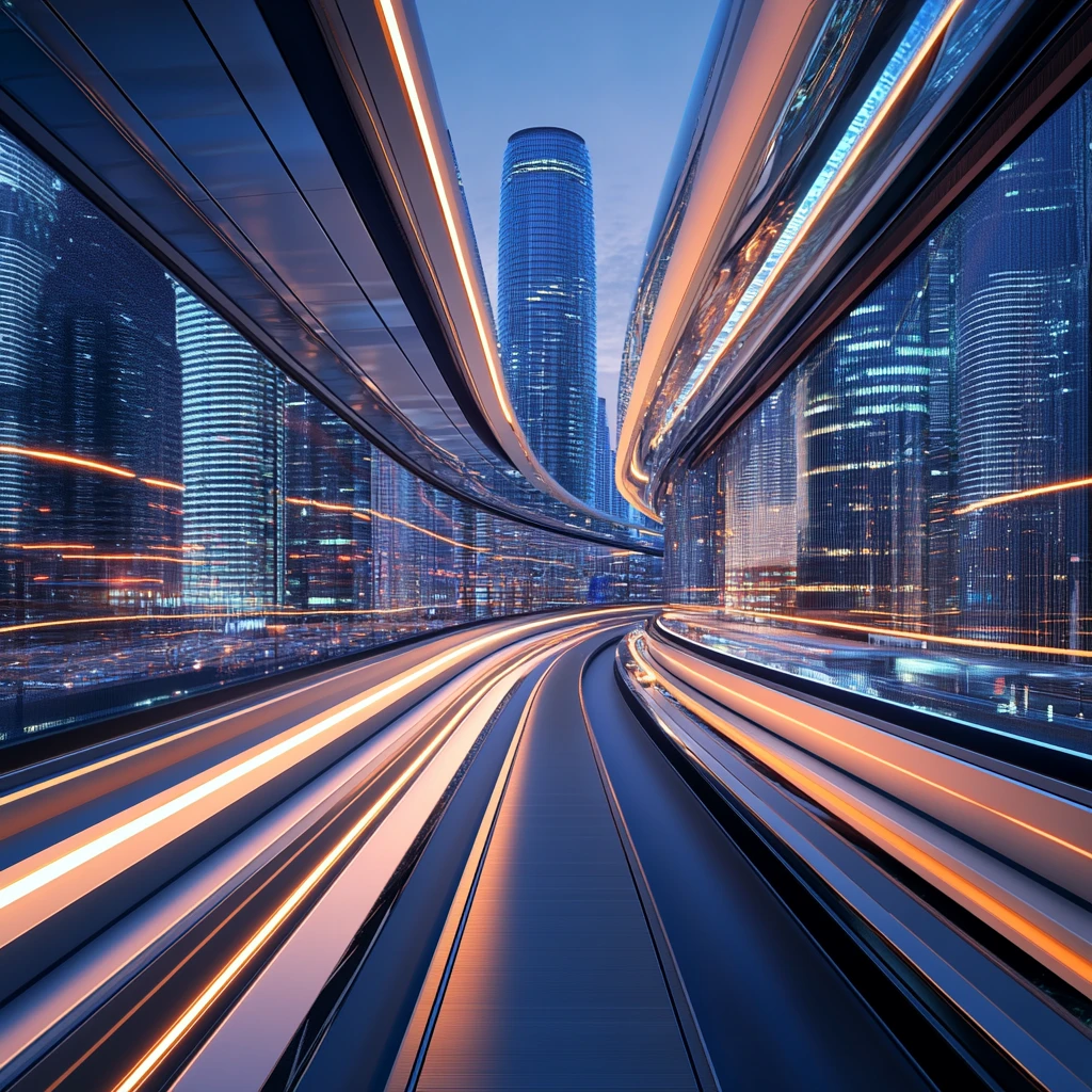 高铁行驶城市门户