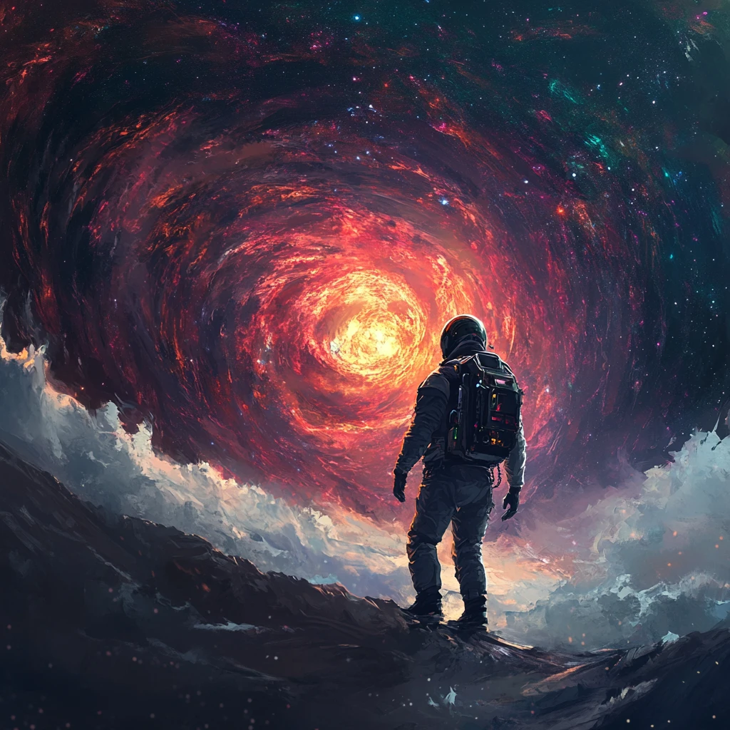 星辰大海男孩背影