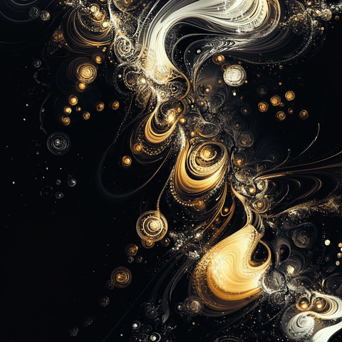 金色漩涡抽象素材