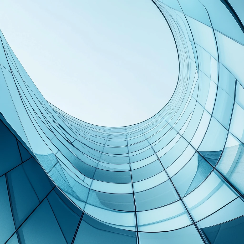 蓝色弯曲唯美科技