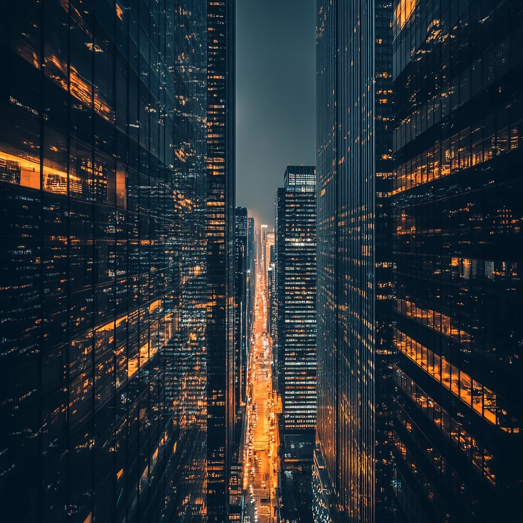 金融中心夜景全景高清