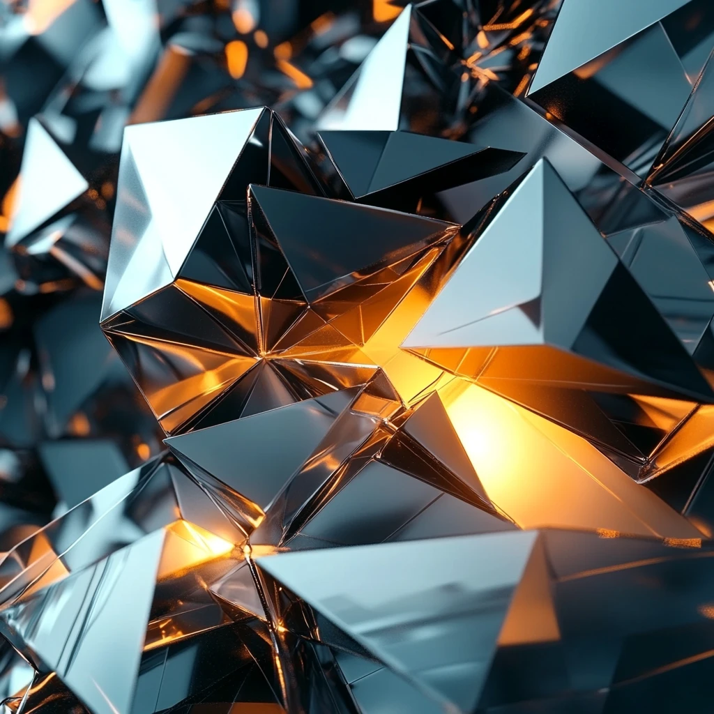 酷炫蓝水晶立体背景