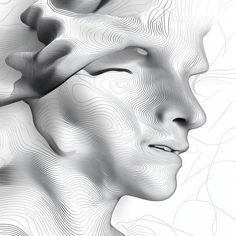 超现代线条装饰画