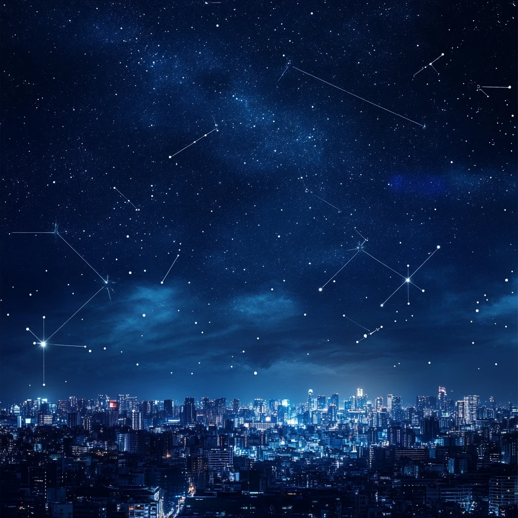 创意夜晚星点流星