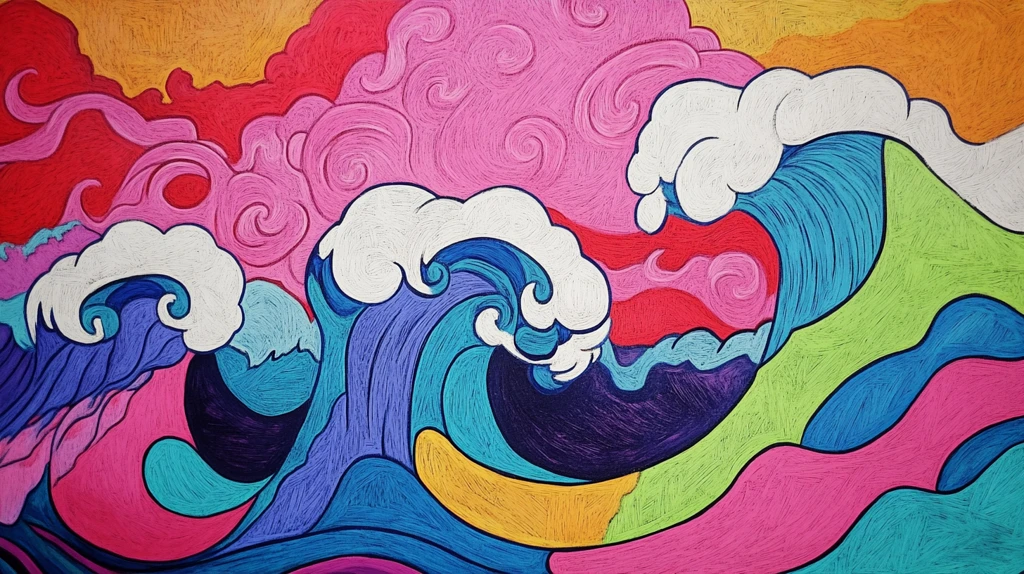 乘风破浪包装插画