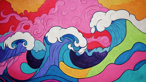 乘风破浪包装插画