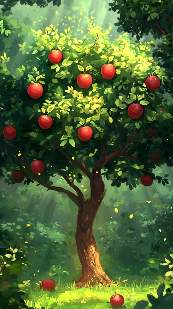 苹果树插画