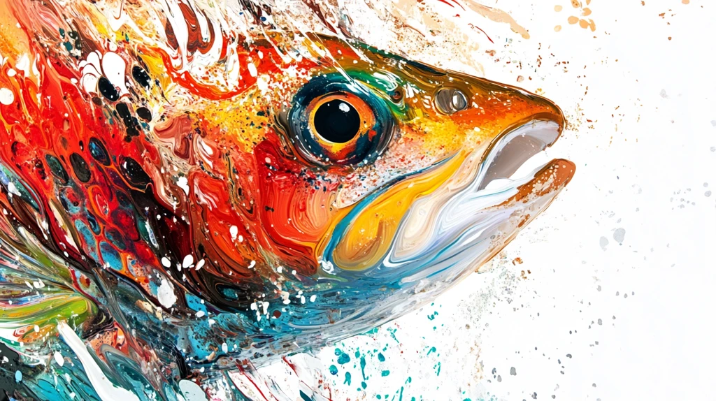 抽像艺术彩色鱼装饰画