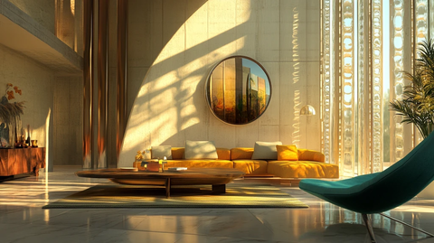 大气客厅落地门窗场景